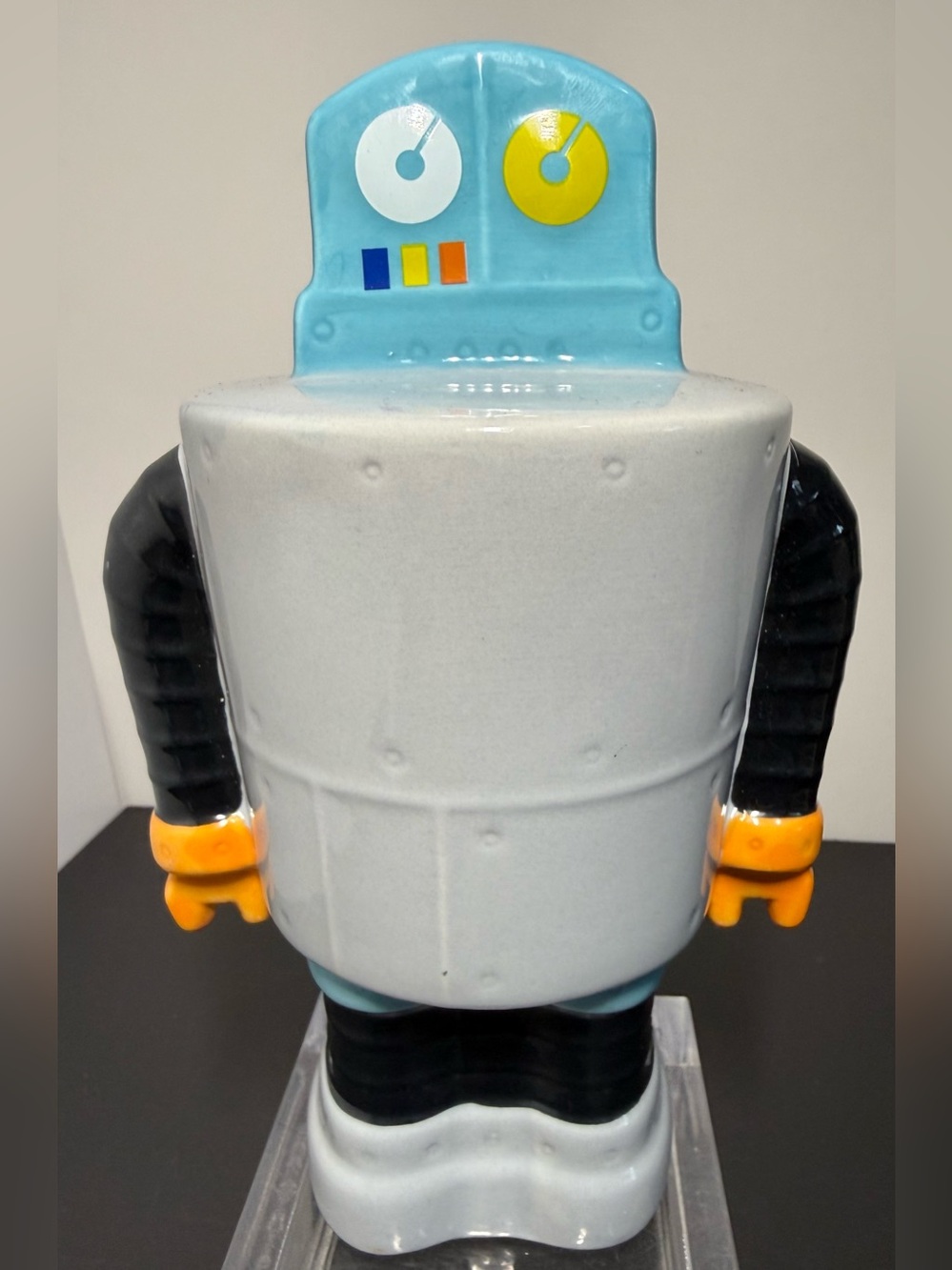 Vintage Target Ceramic Robot Coin Bank - Retro Sci-Fi Decor 8.5”